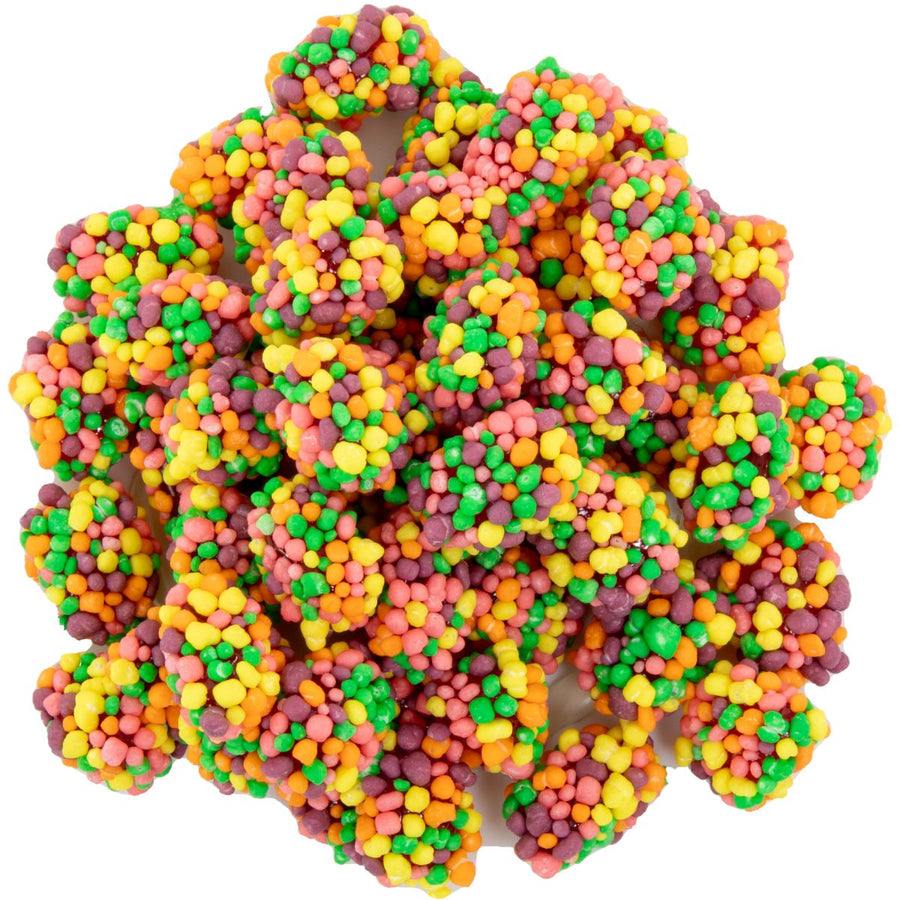 Colourful candy clusters